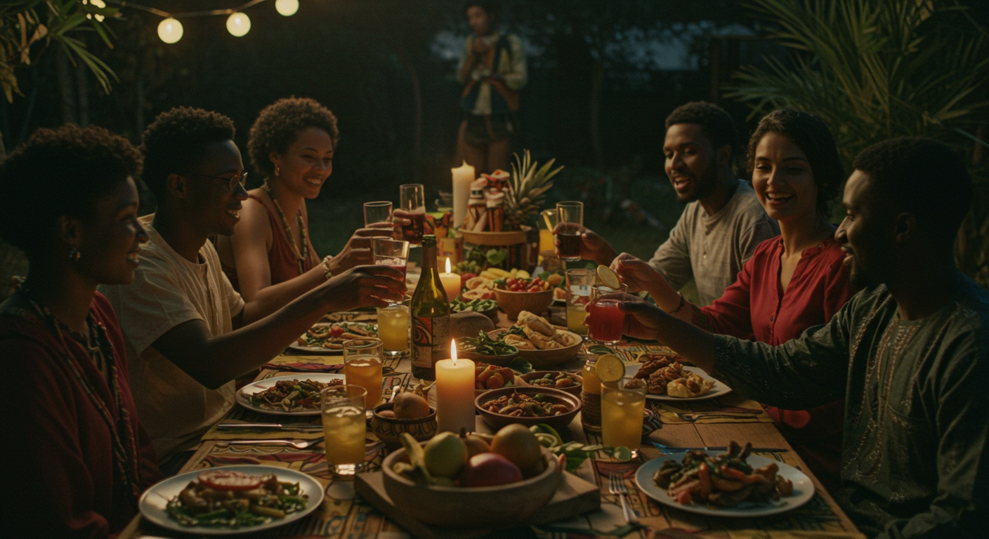 African party, African cuisine