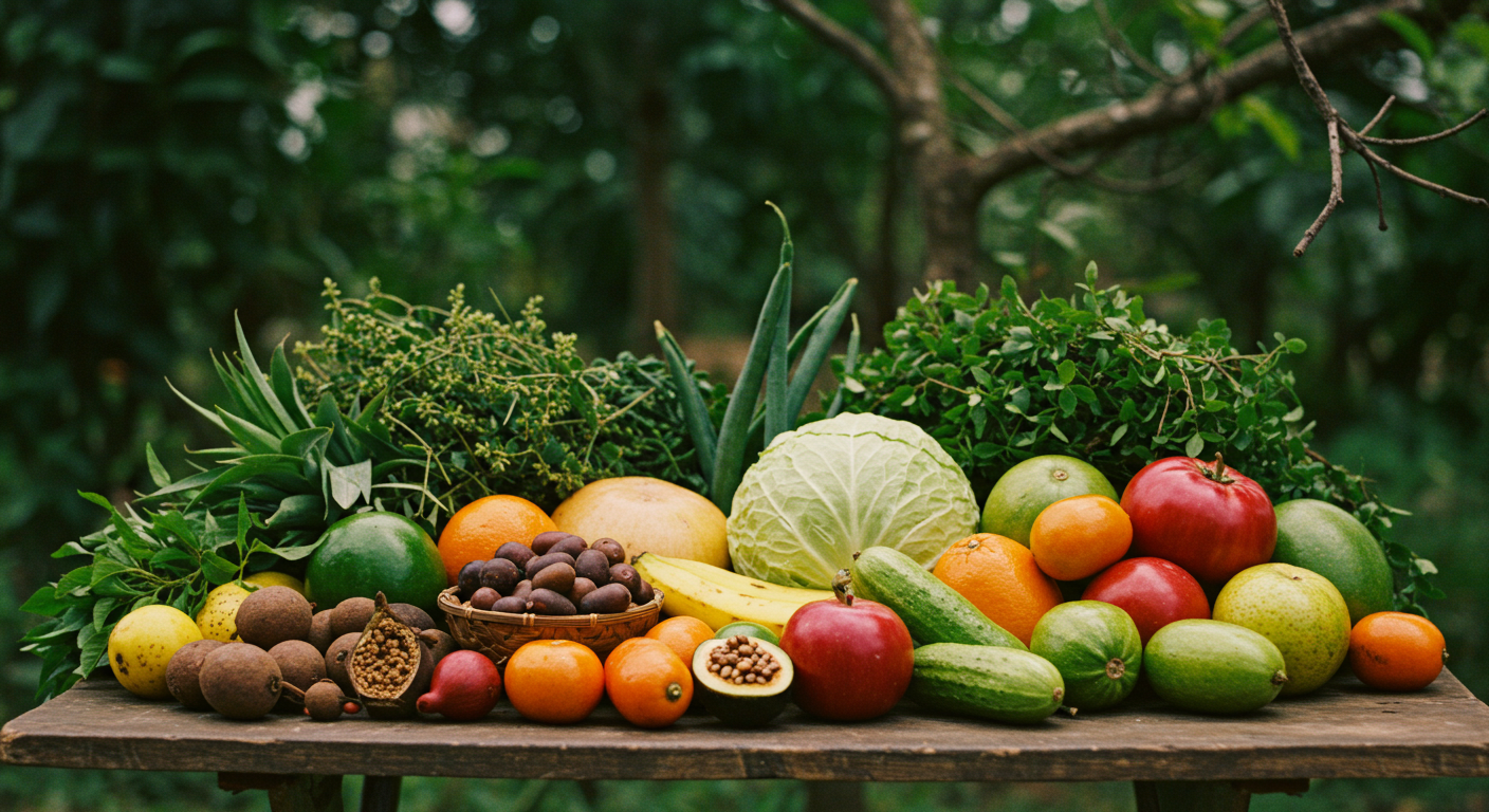 African food, local cuisine, farm produce
