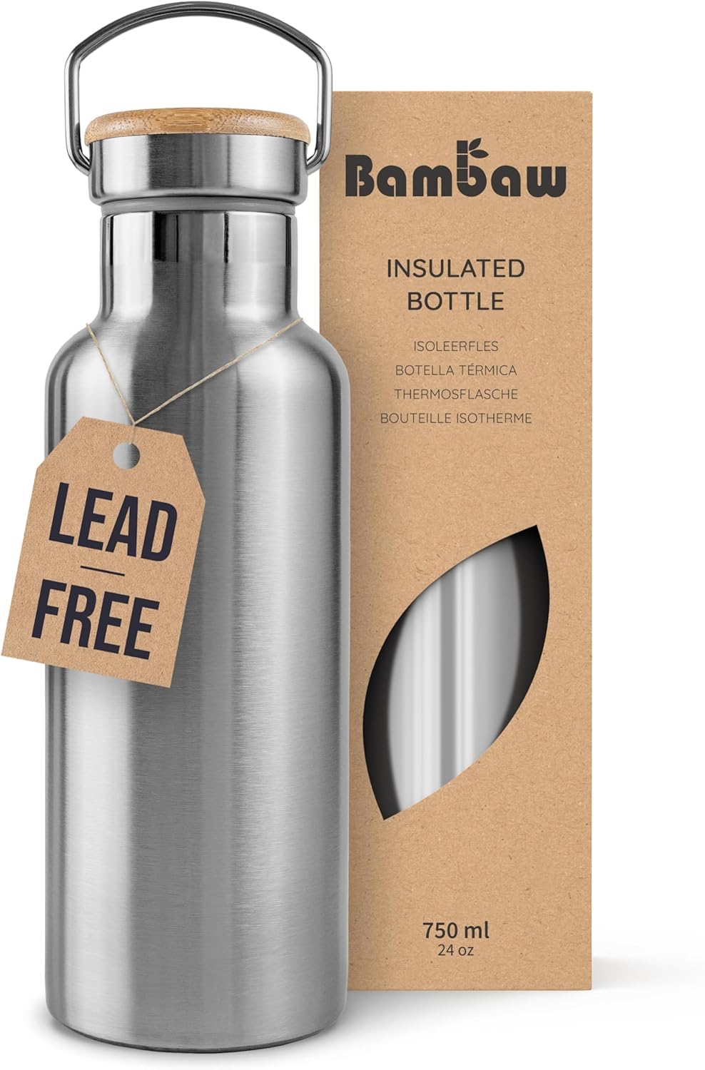 Reusable Stainless Steel Water Bottle (750 ml)