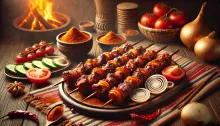 Suya – Spicy Grilled Skewered Meat with Suya Spice 